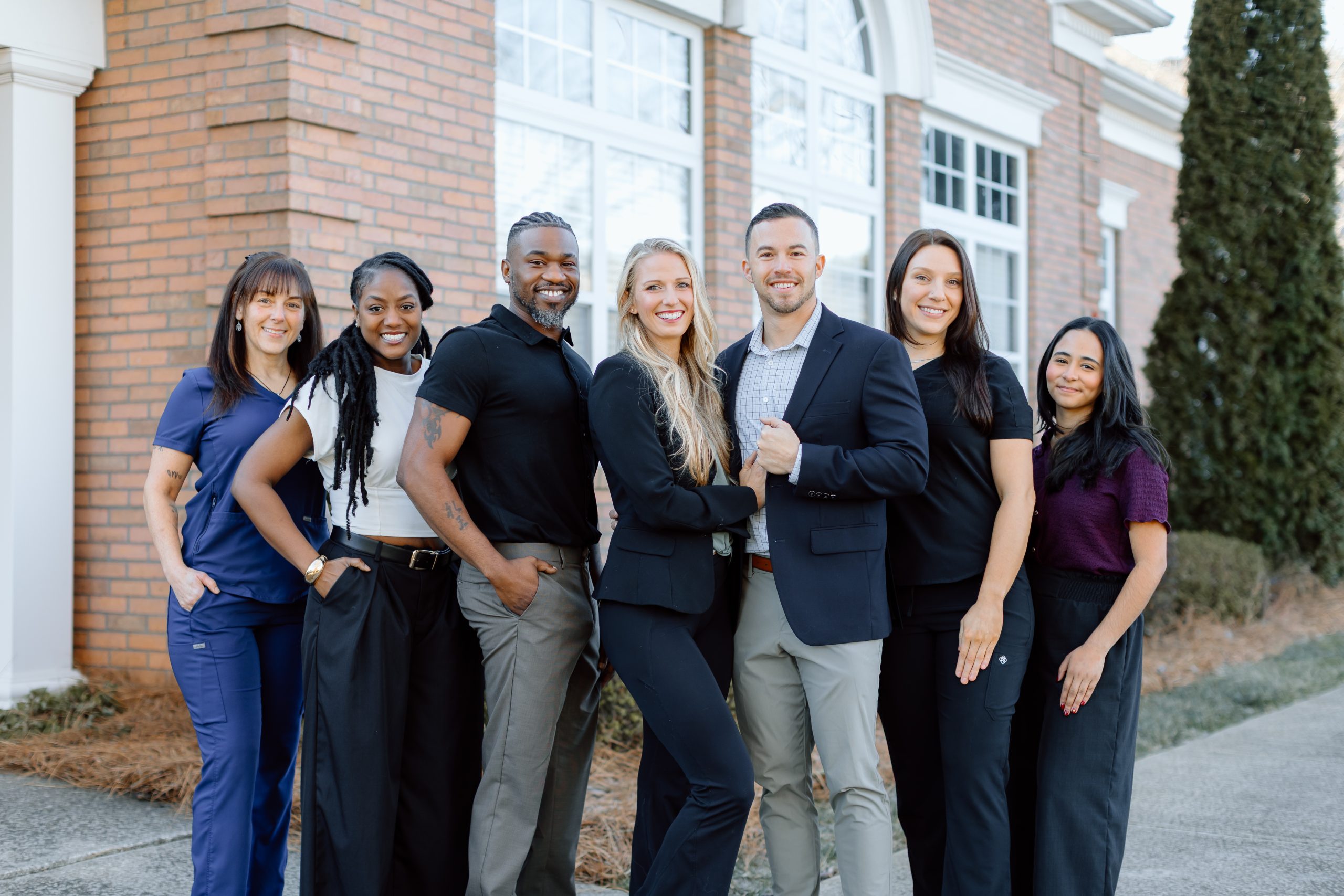 The full Advanced Manual Therapies team outside the Alpharetta office